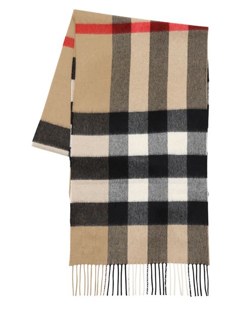 Burberry Men's Half Mega Check Cashmere Scarf 